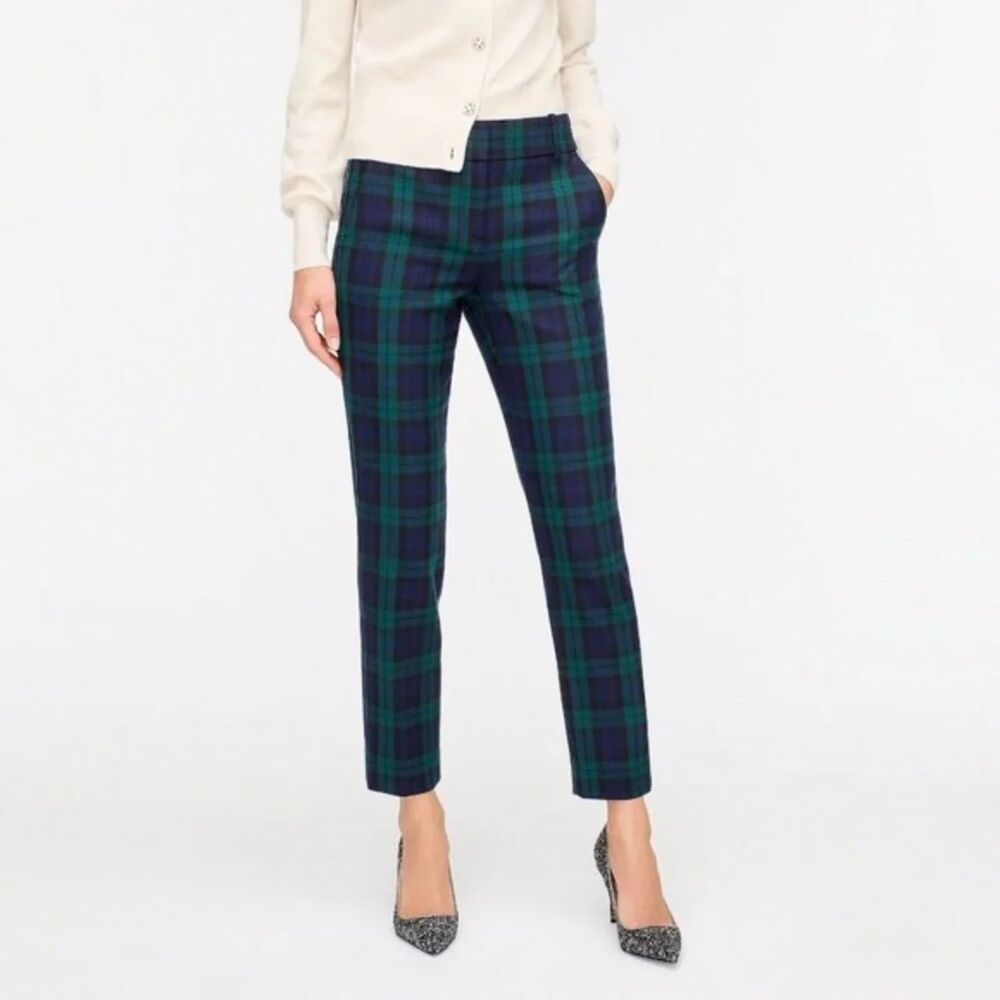 J. Crew Blackwatch Plaid Wool Blend Pants Sz 6